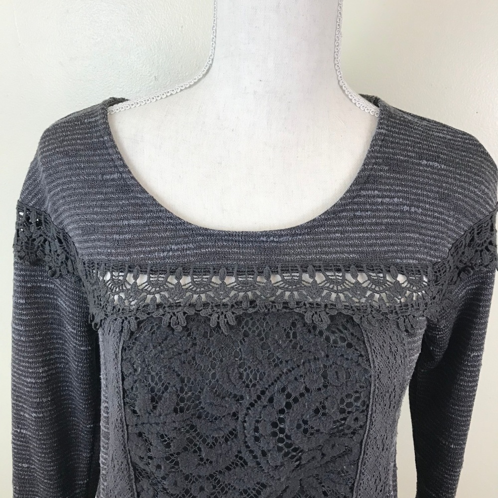 Anthropologie Meadow Rue Lace Embellished Blouse
